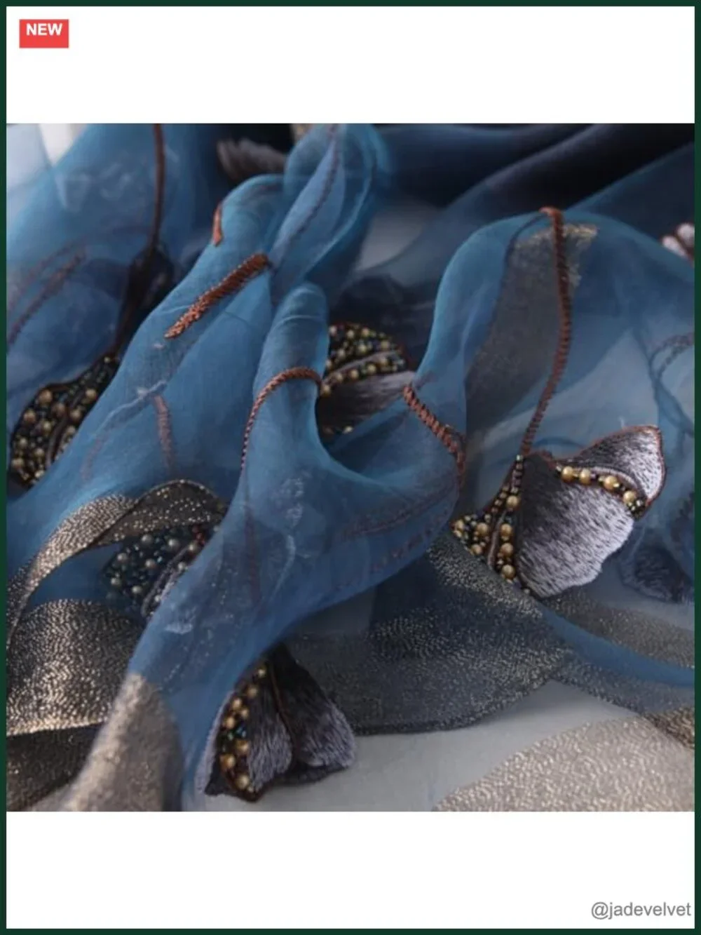 Elegant Floral Pashmina Shawl - Silk Cotton Blend Fashion Scarf Wrap